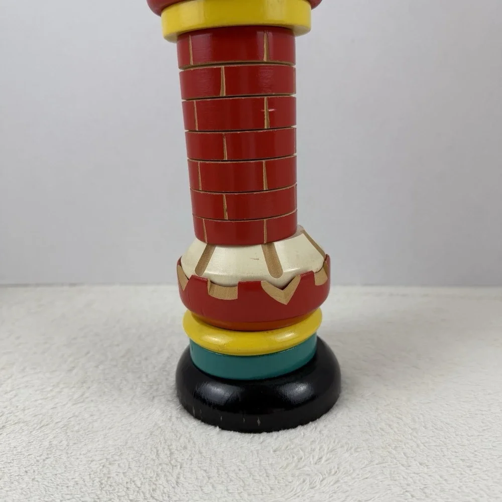 Vintage Russian Tall Wooden‎ Stacking Kremlin Clock Tower Toy Puzzle 18